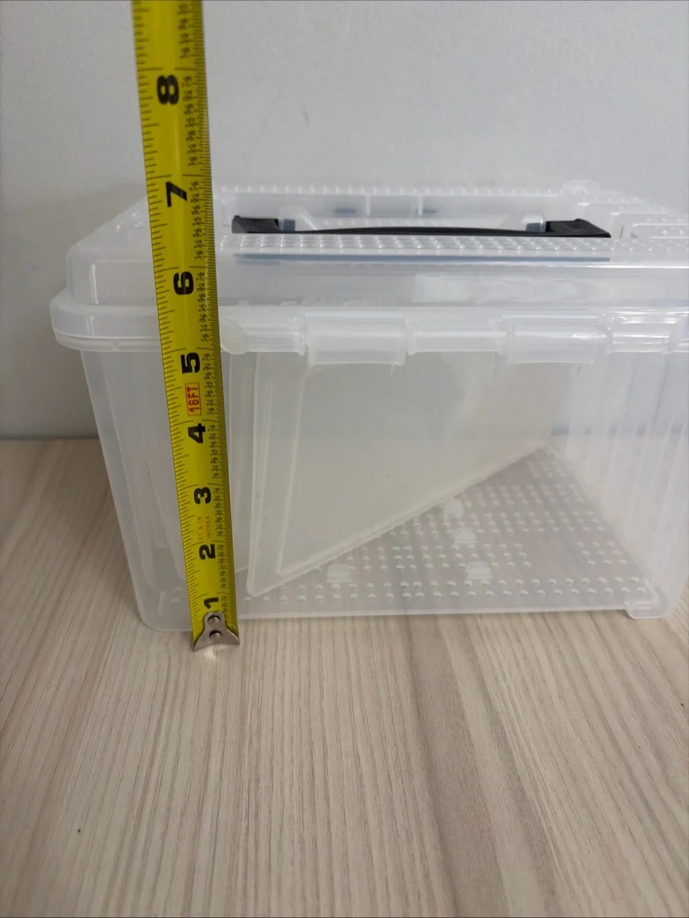 Plano Clear Plastic Storage Box with Black Latch ( 3 divisions)